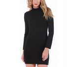 Long Sleeve Mock Neck Mini Dress - Plus