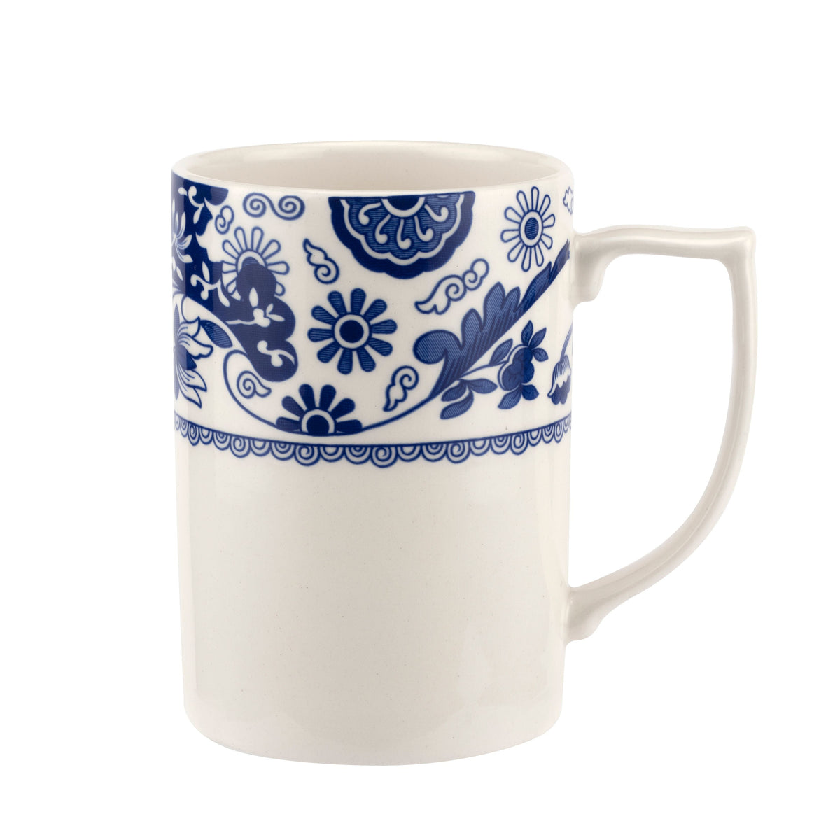 Blue Italian Brocato Mug Set of 4