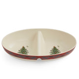 Christmas Tree Tartan Oval Divided Server