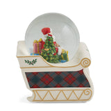 Christmas Tree Santa Sleigh Snow Globe