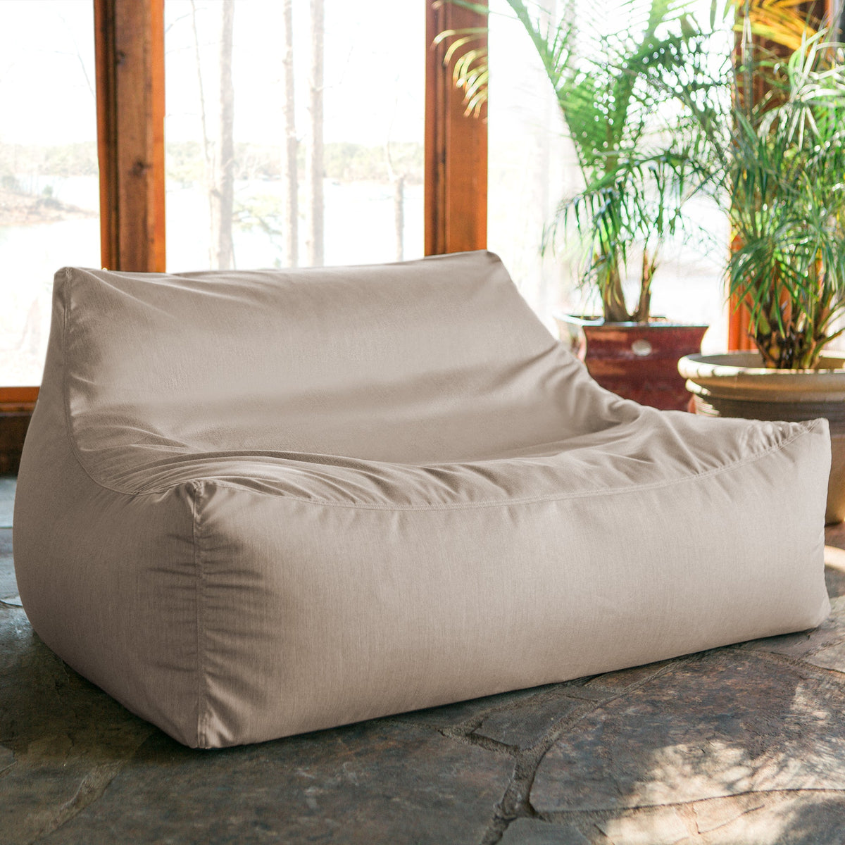 Lavista Outdoor Bean Bag Loveseat / Modern Patio Sofa