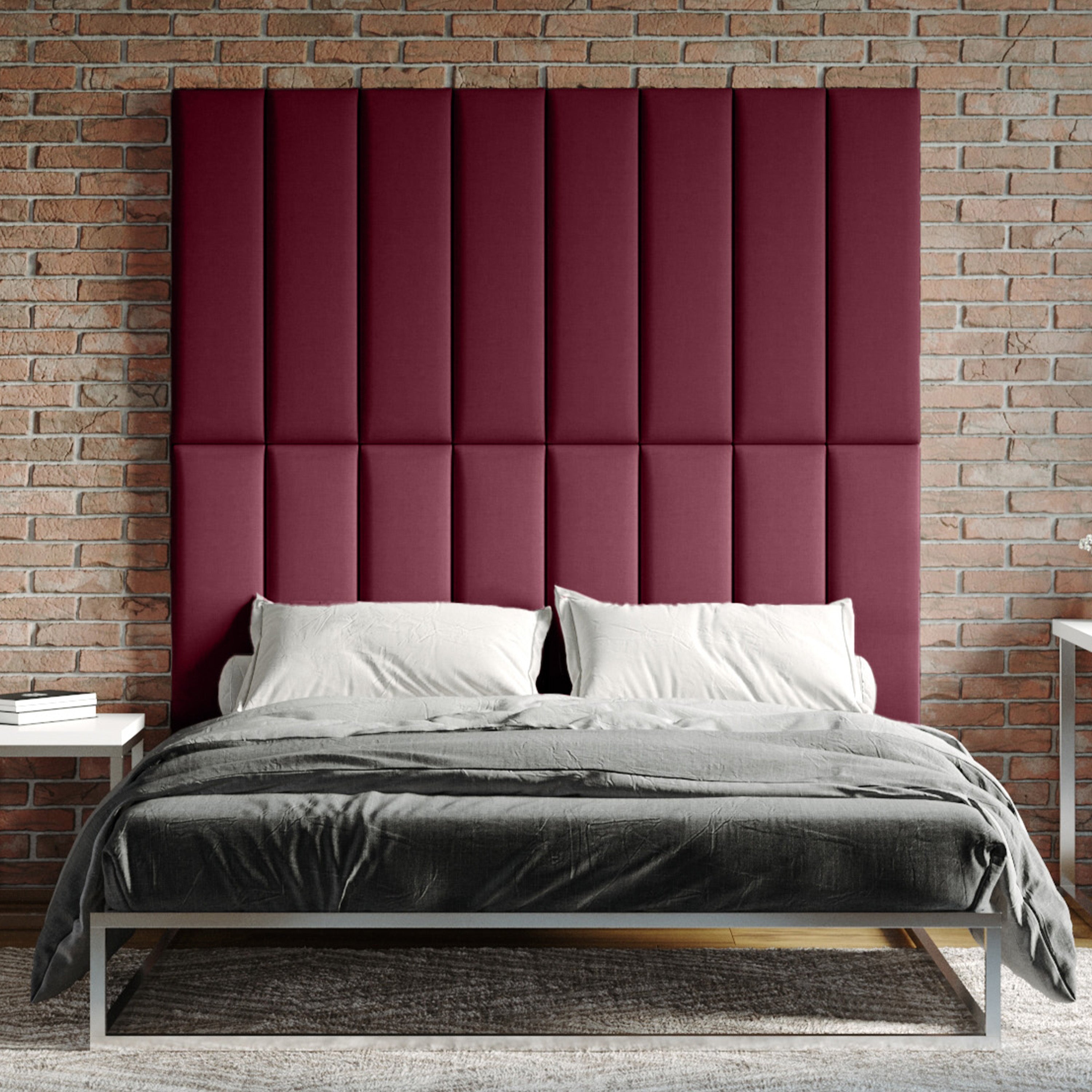 Panelist Modern Padded Headboard Set of 4 Wall Mounted Panels