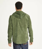 Men's Long Sleeve Corduroy Hooded Shirt Jacket