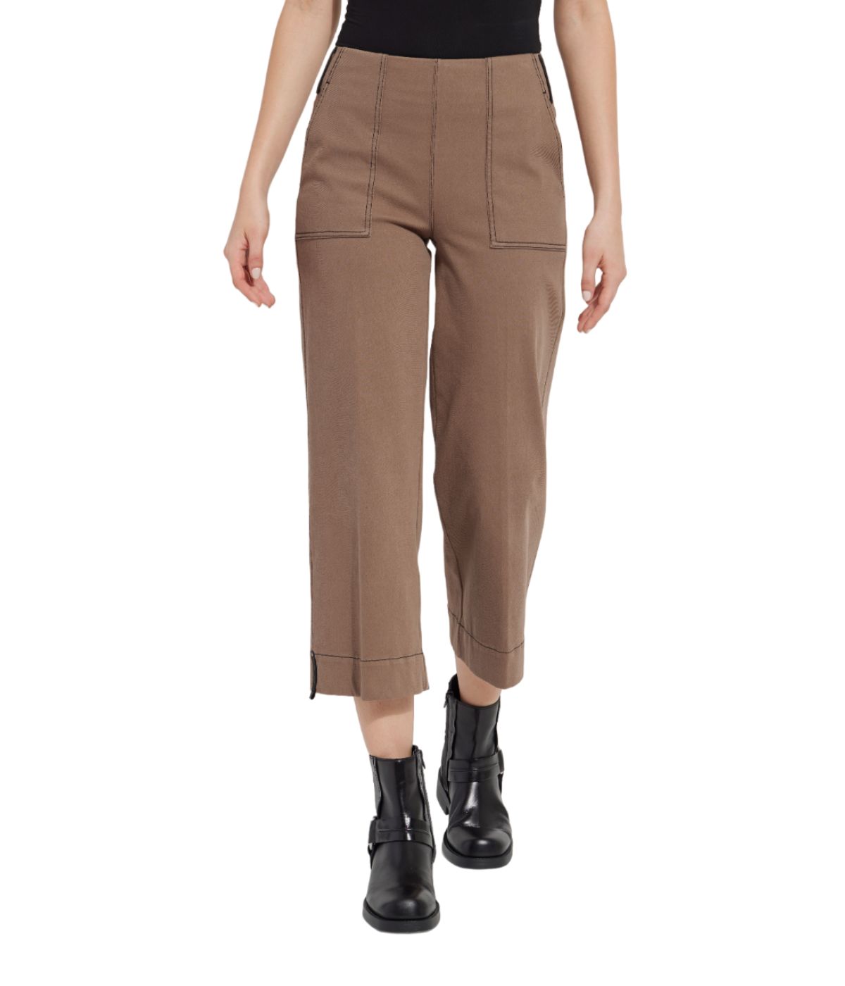 Fraces Wide Leg Crop Cold Chestnut