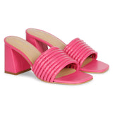 Bethany Leather Sandals - Hot Pink