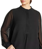 Plus Size Long Sleeve Poet Blouse