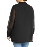 Plus Size Long Sleeve Poet Blouse