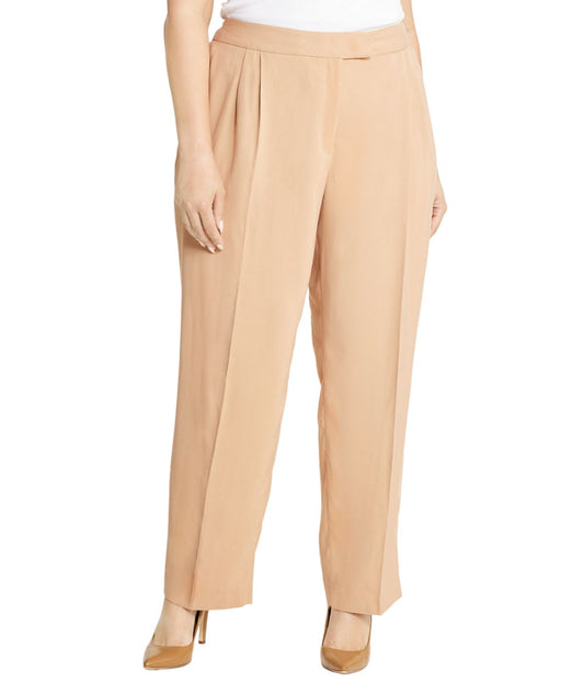 High Rise Fly Front Pleated Pants