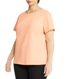 Plus Size Scallop Short Sleeve T-Shirt