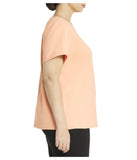 Plus Size Scallop Short Sleeve T-Shirt