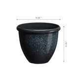 Set of 3 Eco- Friendly Oversized Faux Ceramic Round Planters