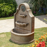 Antique European Style 3-Tier Outdoor Fountain with LED Light