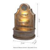 Antique European Style 3-Tier Outdoor Fountain with LED Light