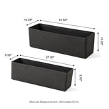 Set of 2 Eco- Friendly Faux Marble Rectangle Planters