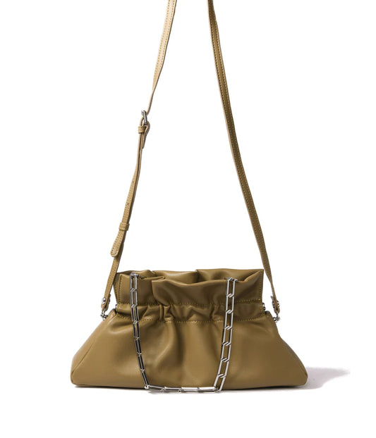 Mila Bag in Smooth Leather Mustard Green