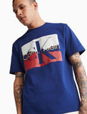 Short Sleeves Torn Logo Crew Tee