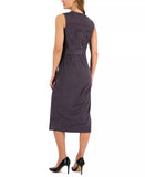 Women's Sleeveless Faux-Suede Wrap Dress