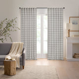 Tavia Horizontal Stripe Rod Pocket Sheer Curtain Panel Linen