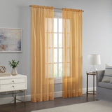 Emina Crushed Sheer Voil Rod Pocket Curtain Panel