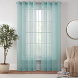 Emina Grommet Crushed Sheer Voil Rod Grommet Curtain Panel