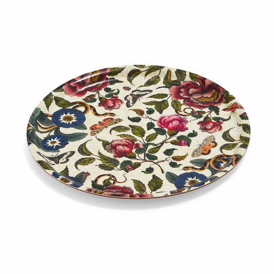 Creatures of Curiosity Round Birch Tray Cream