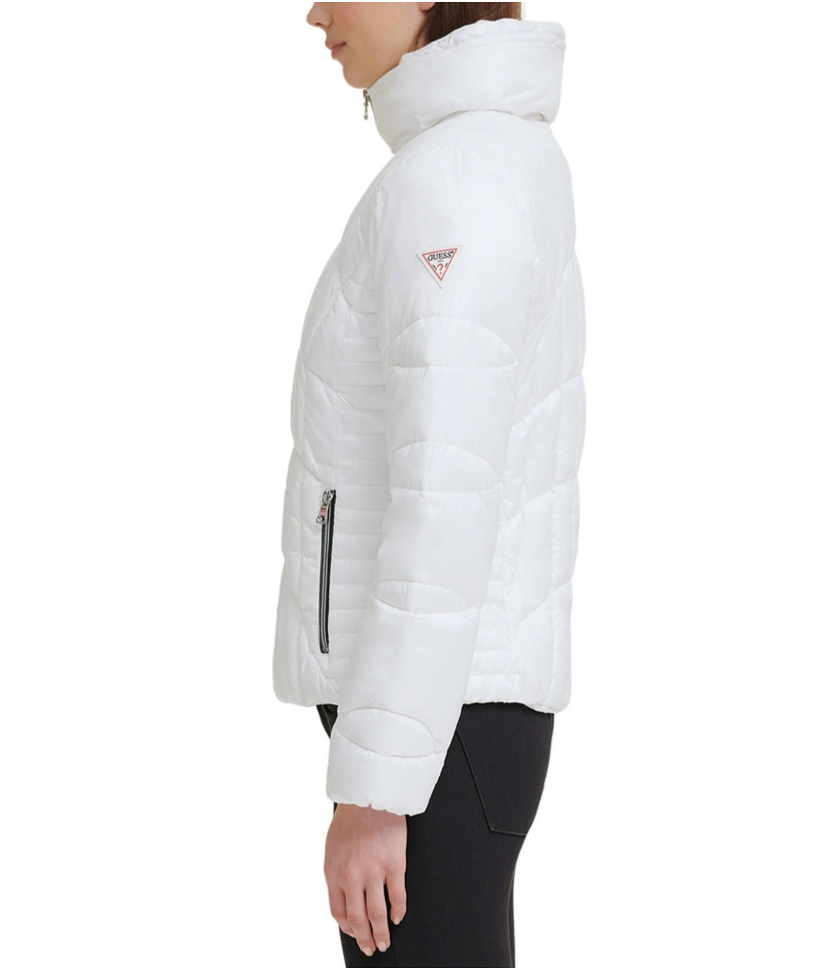 Quilted Puffer Jacket Cream