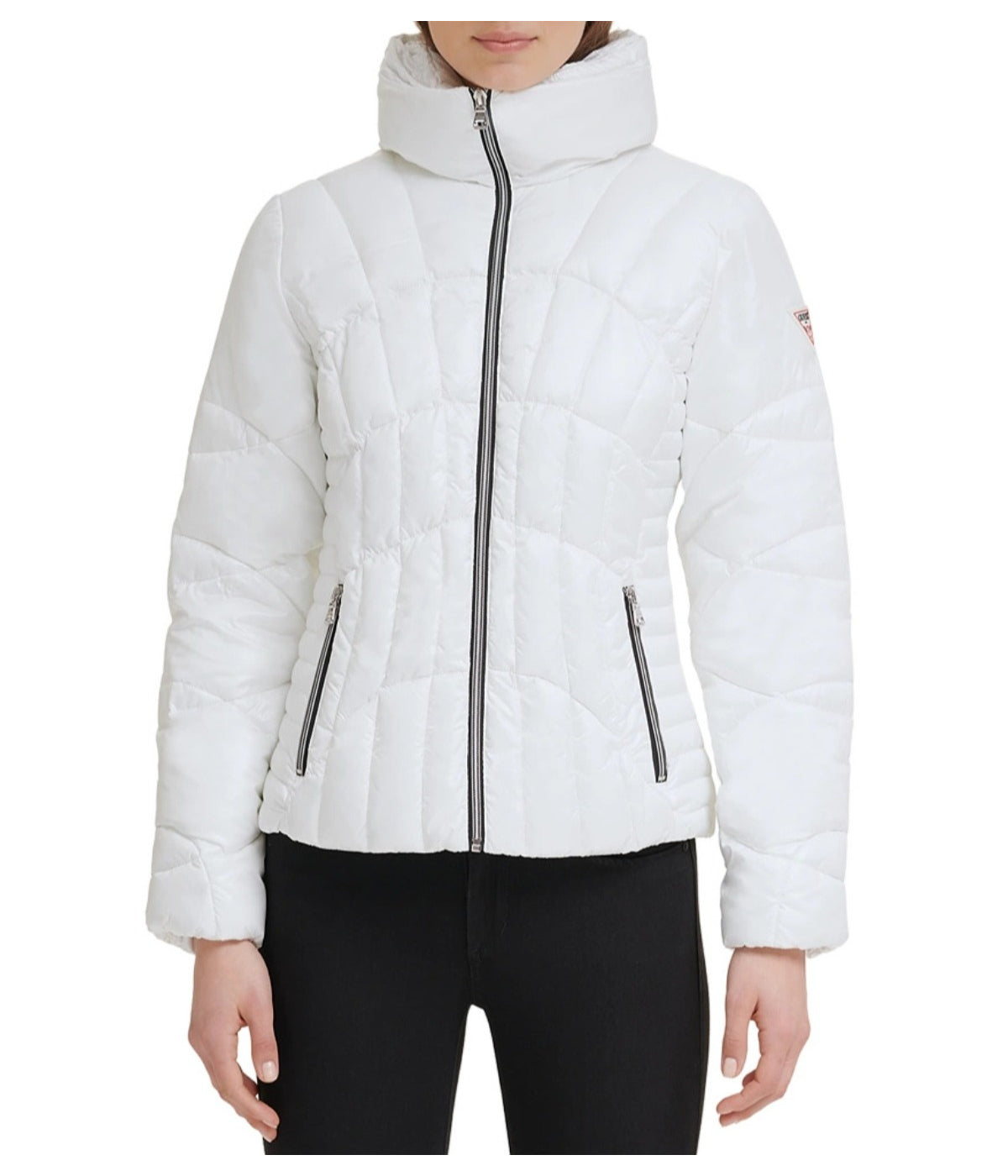 Quilted Puffer Jacket Cream