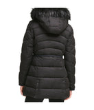 Faux Fur Trim Puffer Jacket 1 Black