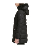 Faux Fur Trim Puffer Jacket 1 Black