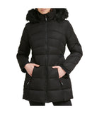 Faux Fur Trim Puffer Jacket 1 Black