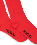 LECHERY UNISEX RIBBED COTTON BLEND CREW SOCKS