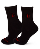 LECHERY UNISEX SIGNATURE LOGO L CREW SOCKS 2