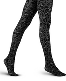 LECHERY VELVETY SILKY FLORAL TIGHTS