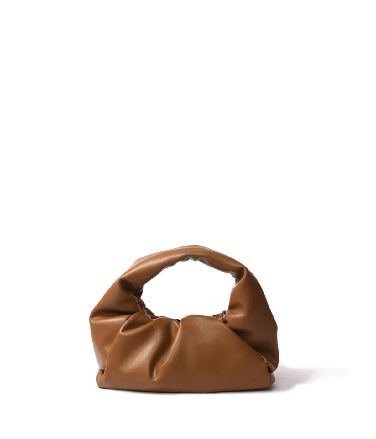 Marshmallow Croissant Bag in Soft Leather Caramel