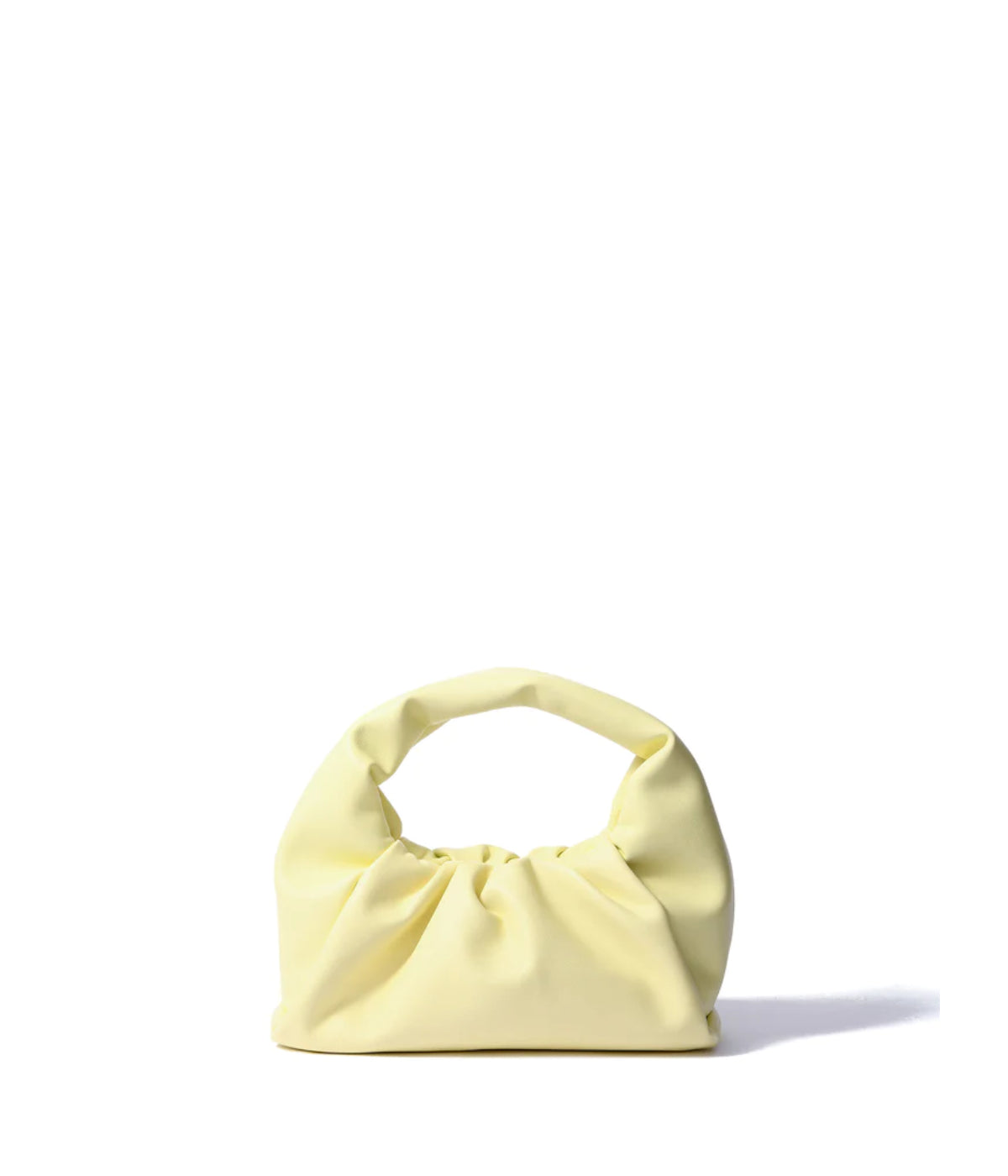 Marshmallow Croissant Bag in Soft Leather Yellow