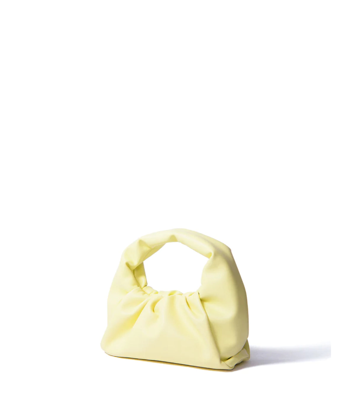 Marshmallow Croissant Bag in Soft Leather Yellow