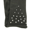 Gloves With Crystal Stones Chocolate