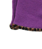 Gloves With Animal Print Piping Amethyst