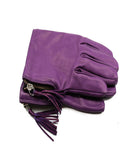 Leather Gloves With Zipper And Tassle Iris