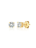 Solitaire Brilliant Stud Earrings Finished - 1.0 Cttw