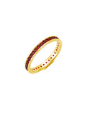 Ruby Cubic Zirconia Eternity Band Engagement Ring Finished