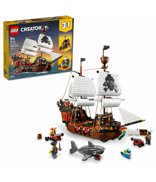 LEGO Creator 3in1 Pirate Ship 31109 Building Kit (1,260 Pieces)