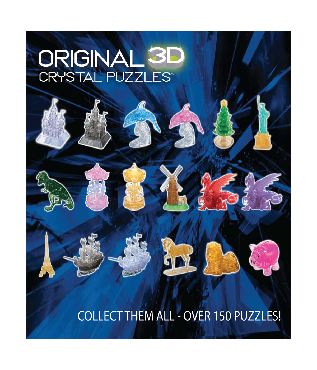 3D Crystal Puzzle - Statue of Liberty: 78 Pcs Clear/Red