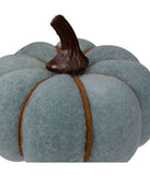 Blue and Brown Fall Harvest Tabletop Pumpkin Blue