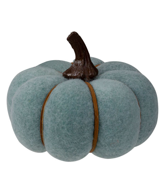 Blue and Brown Fall Harvest Tabletop Pumpkin Blue