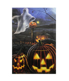 Pumpkins and Ghost Spooky Halloween Outdoor House Flag
