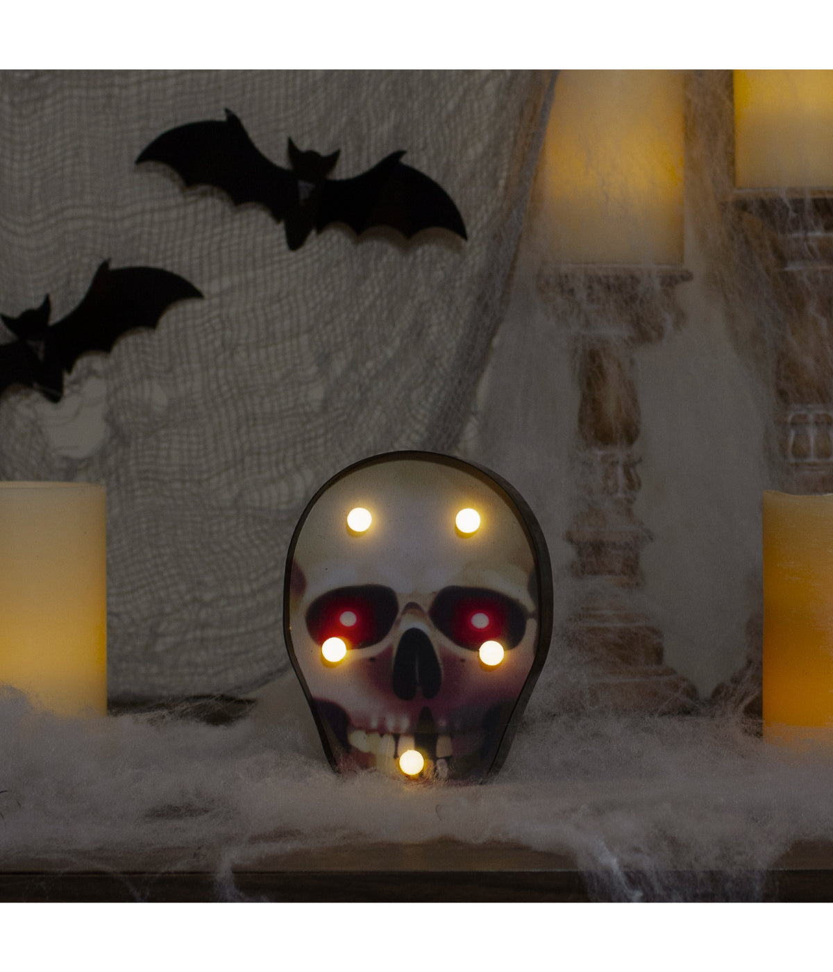Lighted Skull Halloween Decoration