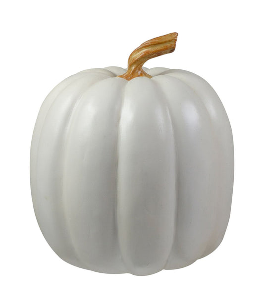 Pumpkin Autumn Harvest Tabletop Decoration White