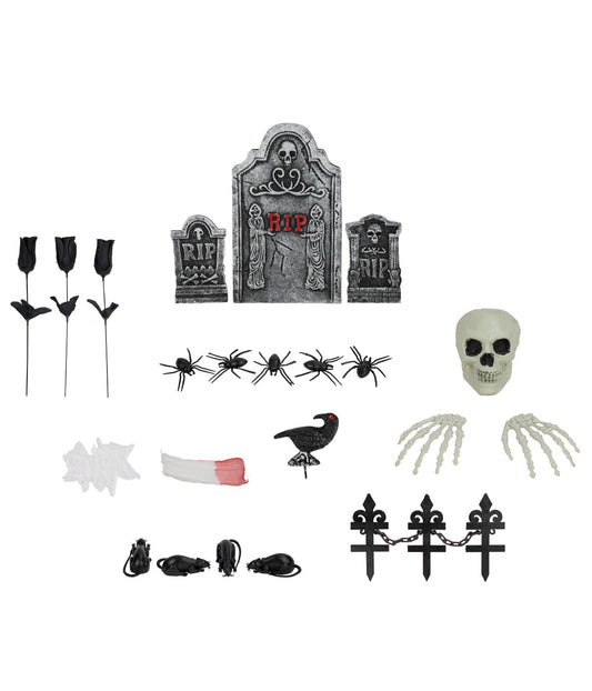 Tombstone Set Outdoor Halloween Decoration 24-Piece Set
