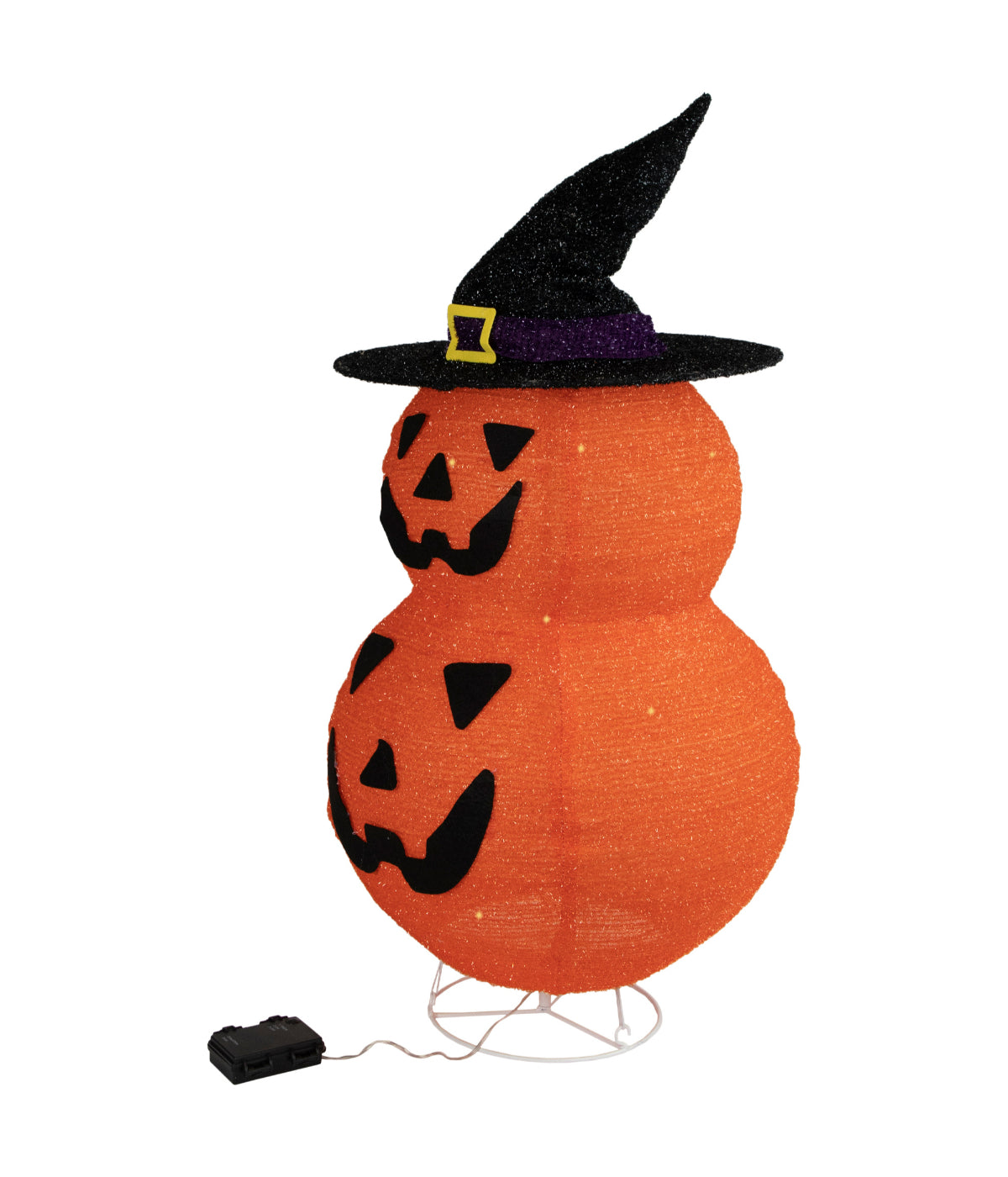 Pop-up Jack-O-Lanterns with Witch's Hat Outdoor Halloween Decoration